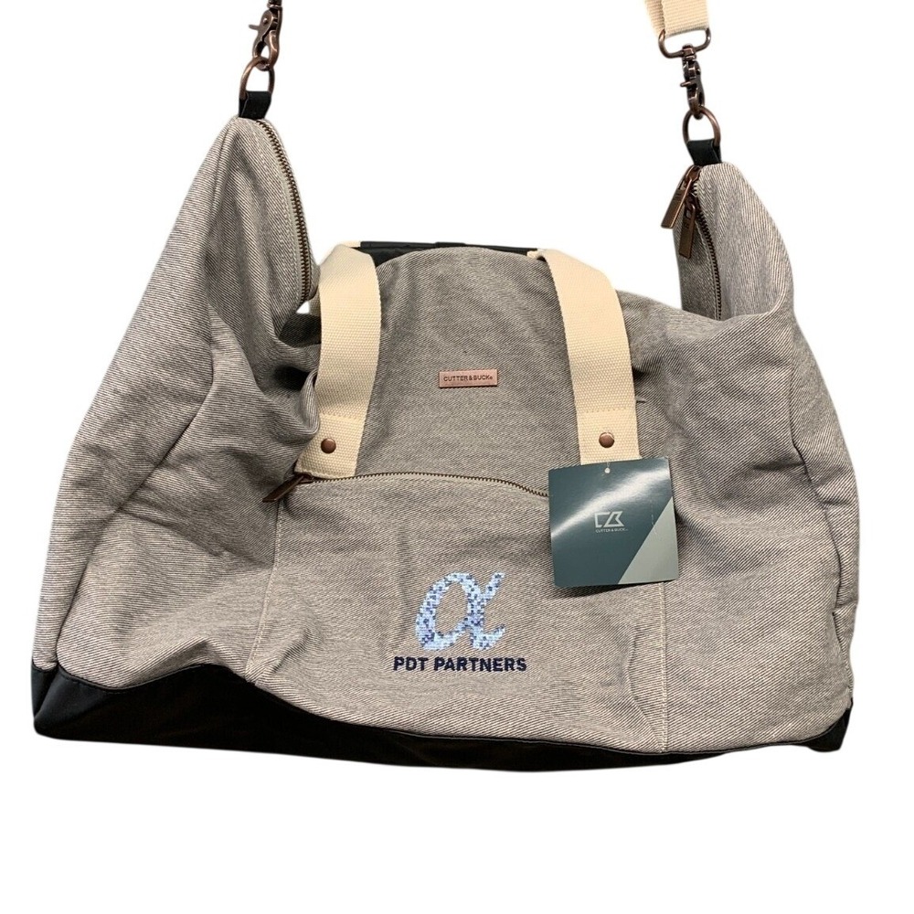 Cutter & Buck Weekender Duffel Bag Unisex Large Gray Travel Carry On Gym NWT
